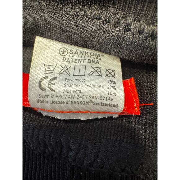 New Without Tags SANKOM Patent Aloe Vera Support & Posture Black Bra Sz S/M - Picture 4 of 4